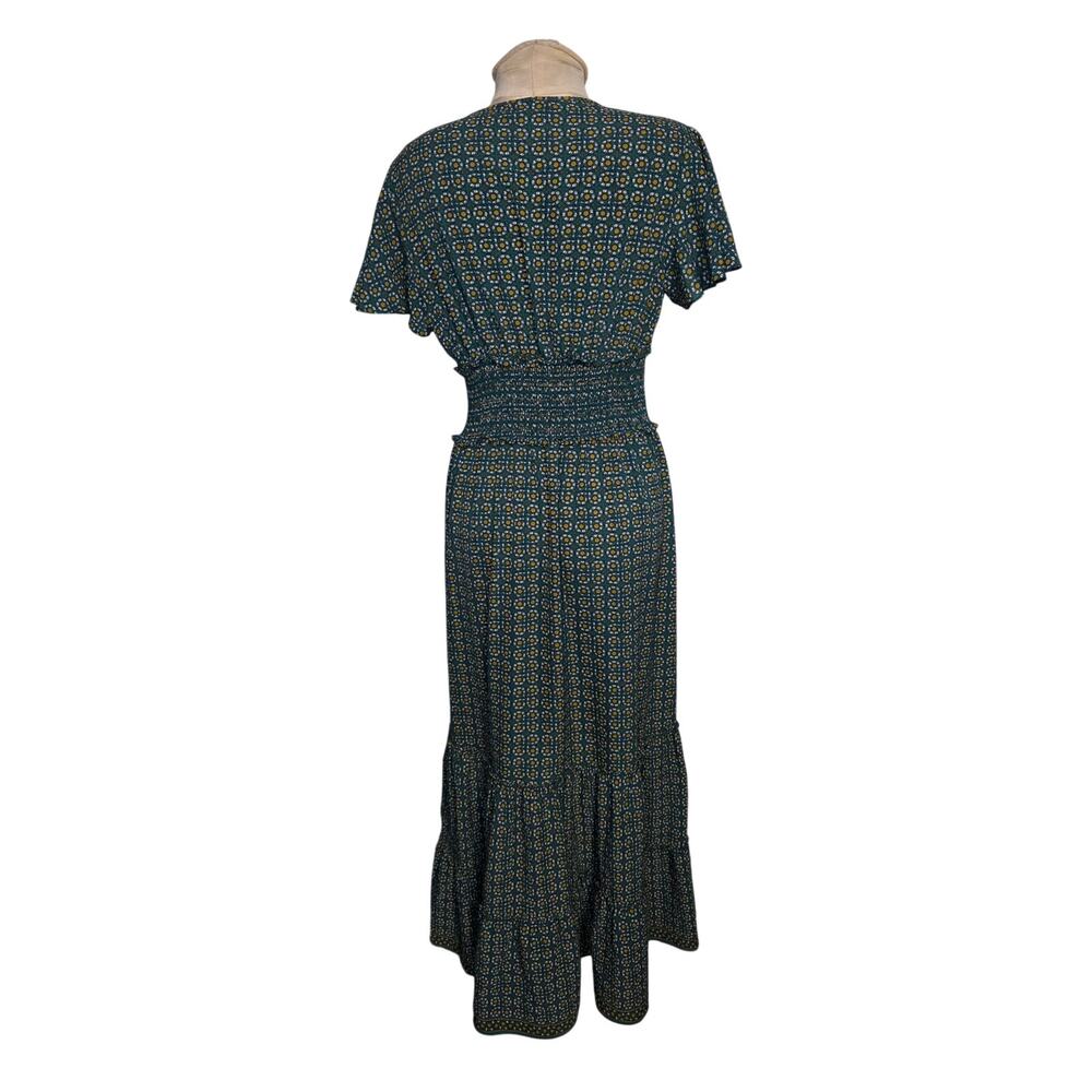 Max Studio Green Floral Print Maxi /Midi Dress Size medium - Picture 2 of 4